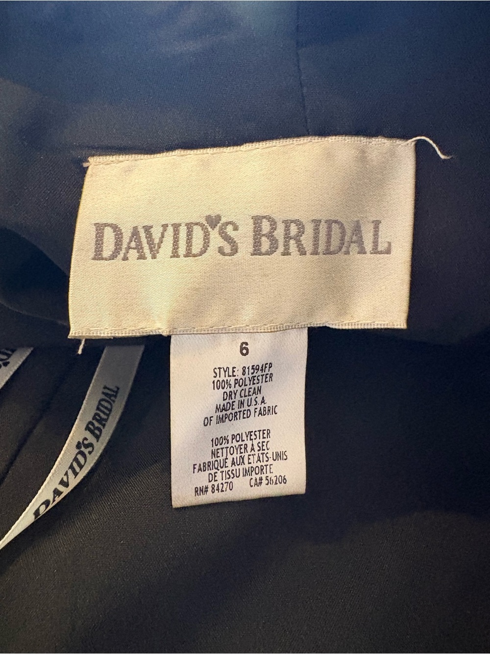 David's Bridal Black Halter Dress